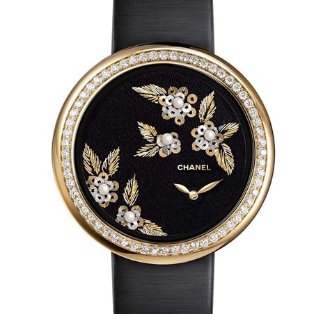 chanel mademoiselle gold watch|chanel female watch.